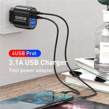 Ultra-schnelles USB-Ladegerät für Smartphone und Tablet, 48W.
