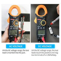Digital Clamp Meter AC DC Auto Rang 600A Current Clamp True RMS Multimeter Ammeter Voltage Tester Ohm Capacitance NCV