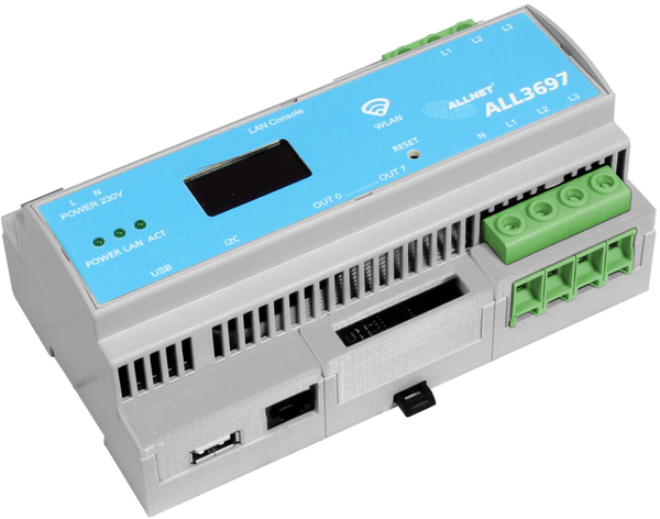 MSR Powermeter Zentrale "ALL3697-32A" 32A 3phasig inkl. S0 (opt.) & Induktion & 2 Sensor Ports für IP Gebäude Automation