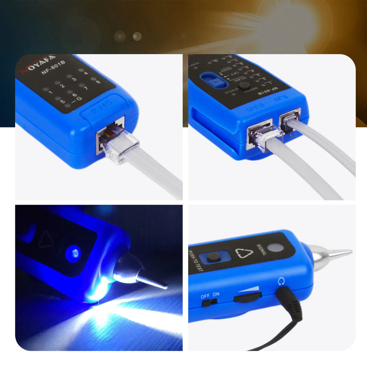 Multiware Kabel-Tracker, RJ45-Verkabelungstester, Traqueur de câble, Testeur de ...