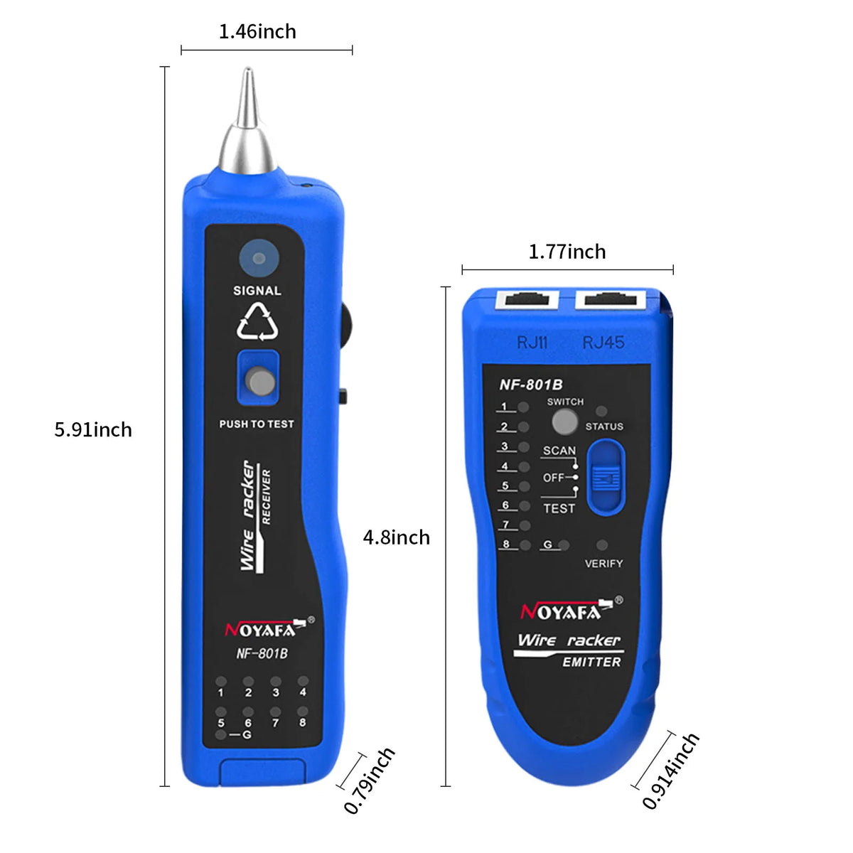 Tracker Cable Rj45 Kabel-Tracker, RJ45-Verkabelungstester, Traqueur de câble, Testeur de ...