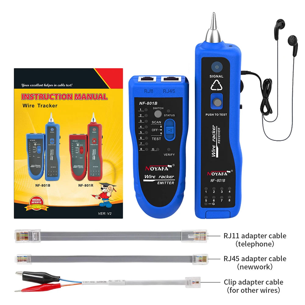 Tracker Cable Rj45 Kabel-Tracker, RJ45-Verkabelungstester, Traqueur de câble, Testeur de ...