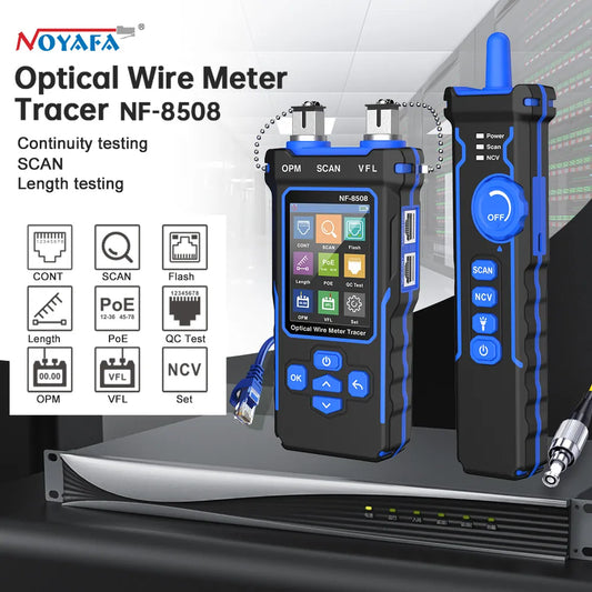 Tester: Network, Optical, Tracer, LCD, Rechargeable, PoE Checker.