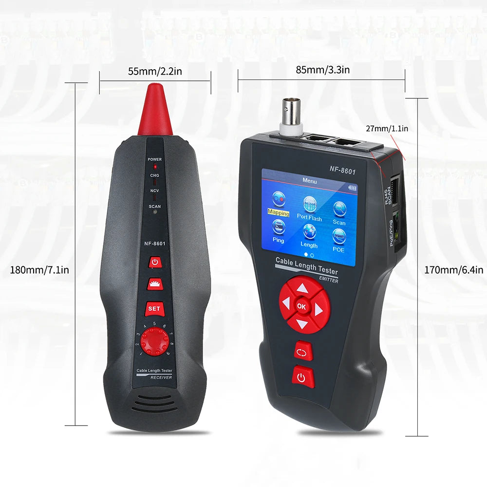 Multifunction Network Cable Tester RJ45 RJ11 BNC POE PING Crosstalk Test Network Wire Cable Tracker