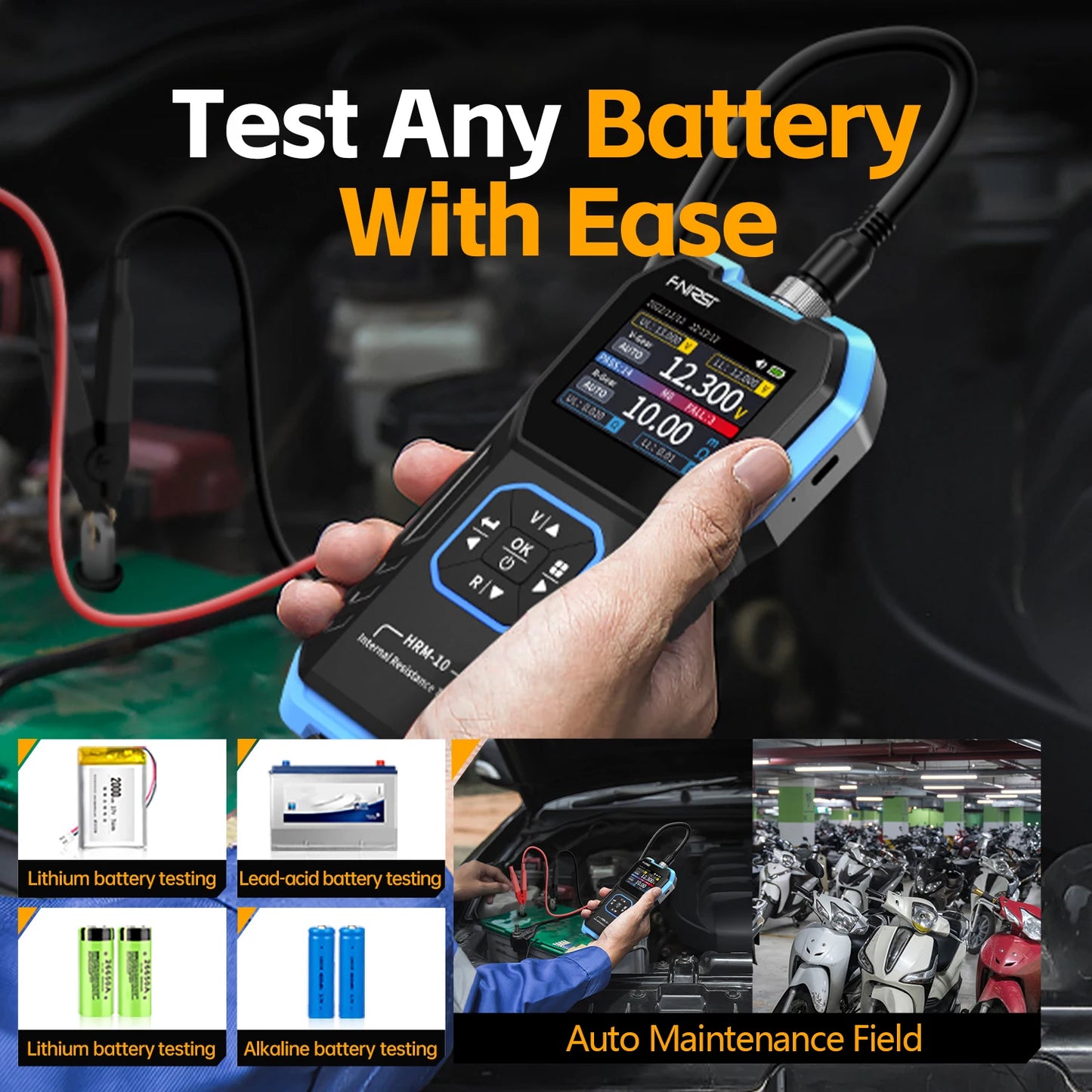 Batteriespannungs- und Innenwiderstandstester für 18650 Hochpräzisions-AC, Säure, Lithium, Blei, Autobatterie, Kondensatortester