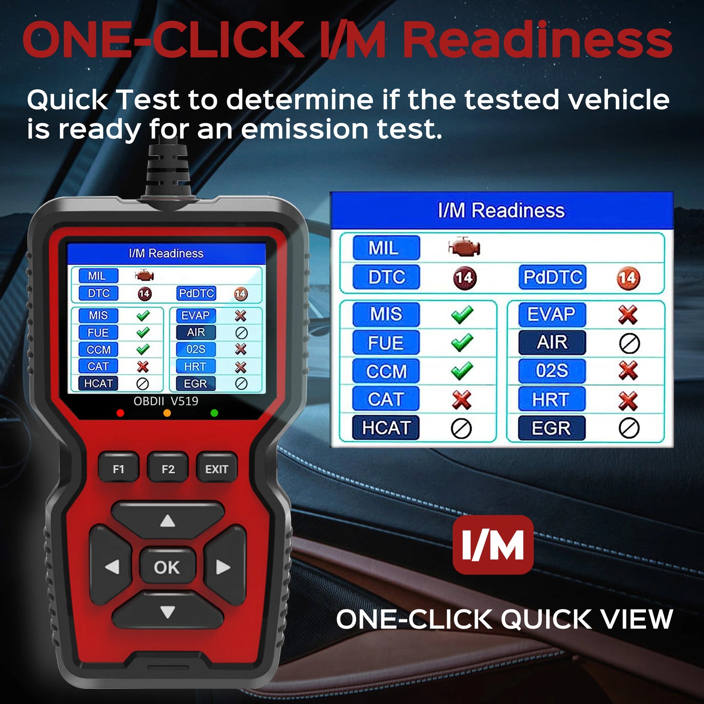 OBD2 Scanner Echtzeitdaten Professionelles OBDII-Diagnosewerkzeug zur Fehlersuche für Mechaniker zur Überprüfung der Motorkontrollleuchte