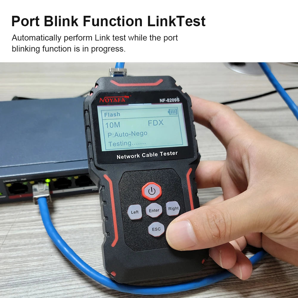 Multiware Netzwerkkabeltester mit 4 Funktionen, Testeur de câble réseau 4 foncti ...