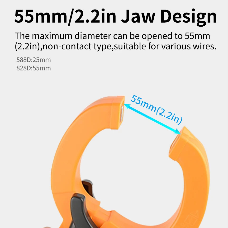 Digital Clamp Meter AC DC Auto Rang 600A Current Clamp True RMS Multimeter Ammeter Voltage Tester Ohm Capacitance NCV