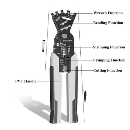 Multifunctional Special Wire Stripping Pliers for Electrician Cutting Wire Stripping Skin Pressing Wire Winding Scissors