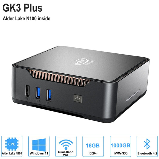 Mini PC : Intel PROZESSOR Inkl. Windows 11  2x HDMI VGA