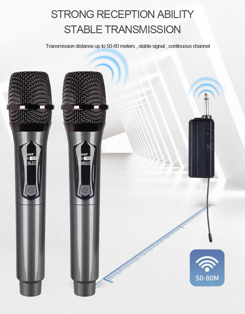 Karaoke Wireless Microphone Dynamic VHF Handheld Professional Mic For Sing Party Speech Church Club Show Meeting Room Home