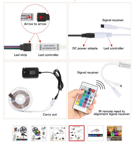 & RGB LED Streifen ,5M/10M, Led Licht SMD 2835, DC 12V, IP65 Wasserdicht,WI-FI Controller